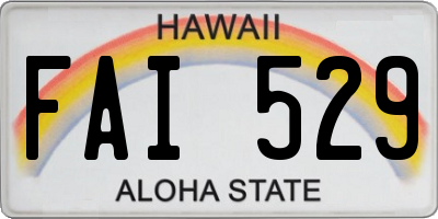 HI license plate FAI529