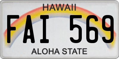 HI license plate FAI569