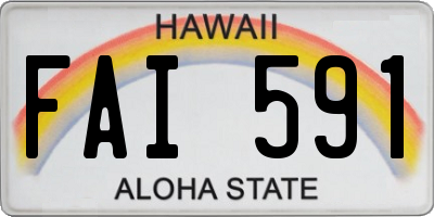 HI license plate FAI591