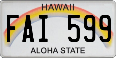 HI license plate FAI599