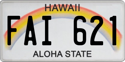 HI license plate FAI621