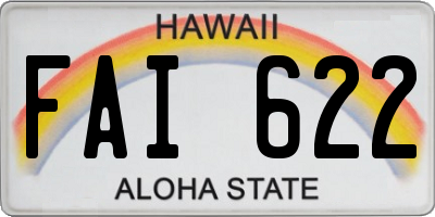 HI license plate FAI622