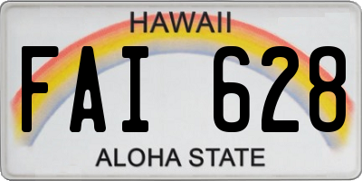 HI license plate FAI628