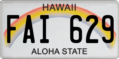 HI license plate FAI629