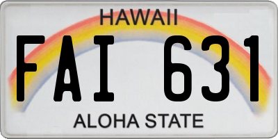 HI license plate FAI631