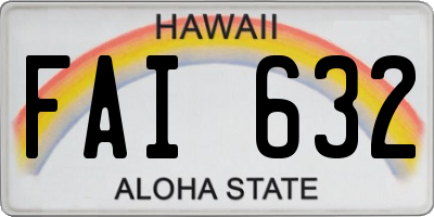 HI license plate FAI632