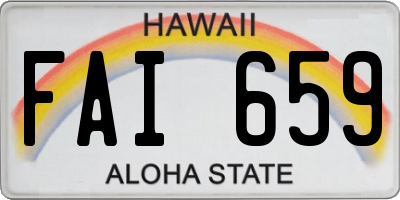 HI license plate FAI659