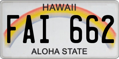 HI license plate FAI662