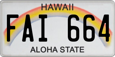 HI license plate FAI664