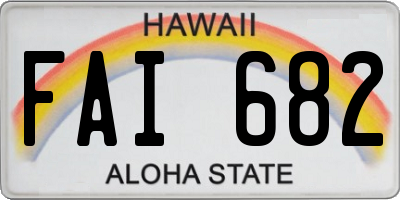 HI license plate FAI682