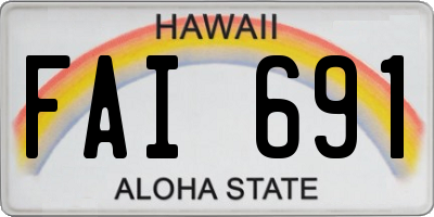 HI license plate FAI691
