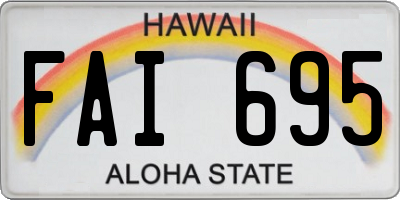 HI license plate FAI695