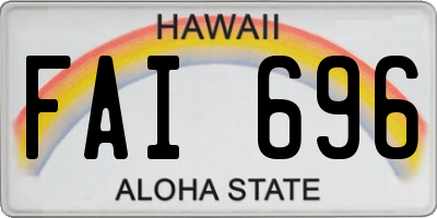 HI license plate FAI696