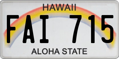 HI license plate FAI715