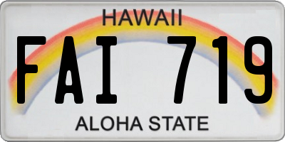 HI license plate FAI719