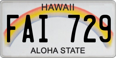HI license plate FAI729