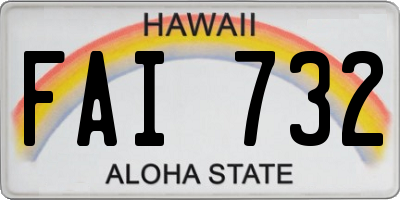 HI license plate FAI732