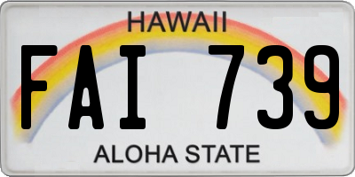 HI license plate FAI739