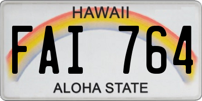 HI license plate FAI764