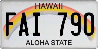 HI license plate FAI790