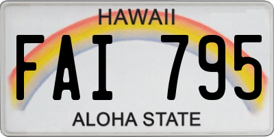 HI license plate FAI795