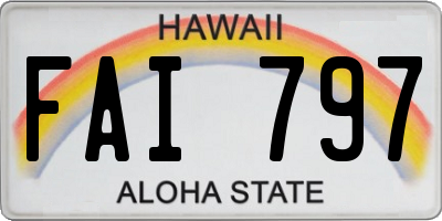 HI license plate FAI797