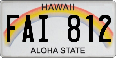 HI license plate FAI812
