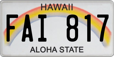 HI license plate FAI817