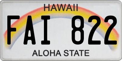 HI license plate FAI822