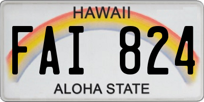 HI license plate FAI824