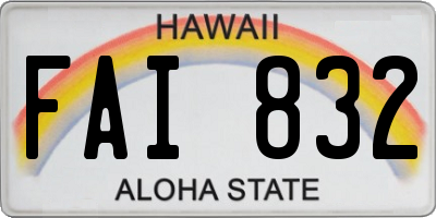 HI license plate FAI832