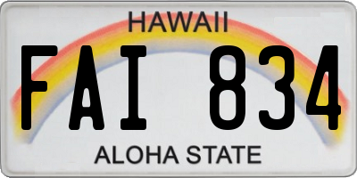 HI license plate FAI834