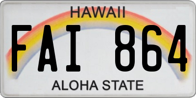 HI license plate FAI864