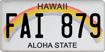 HI license plate FAI879
