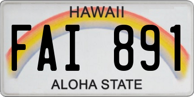 HI license plate FAI891
