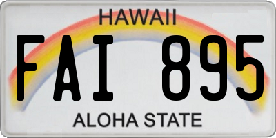 HI license plate FAI895