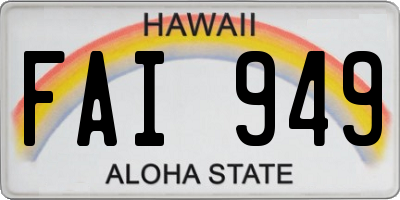 HI license plate FAI949