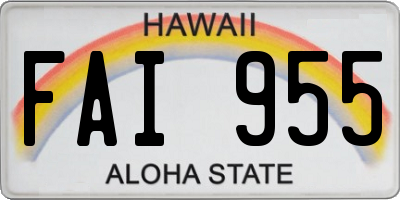 HI license plate FAI955