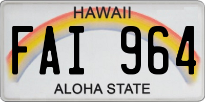 HI license plate FAI964