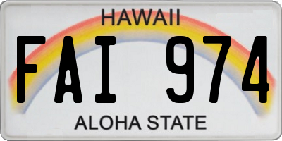 HI license plate FAI974
