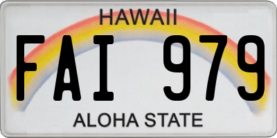 HI license plate FAI979