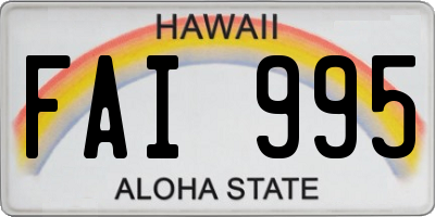 HI license plate FAI995