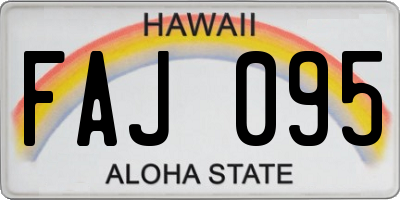 HI license plate FAJ095