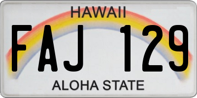 HI license plate FAJ129