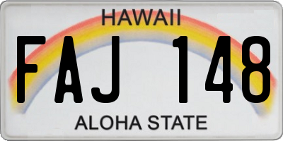 HI license plate FAJ148