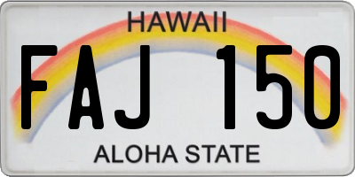 HI license plate FAJ150