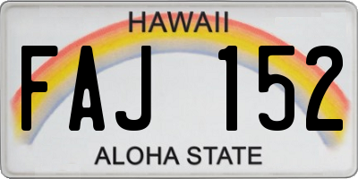 HI license plate FAJ152