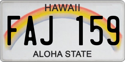 HI license plate FAJ159