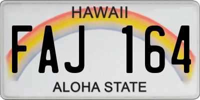 HI license plate FAJ164