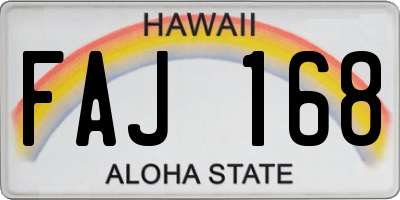 HI license plate FAJ168